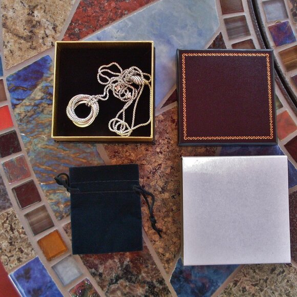 David Yurman Small Crossover Pendant w/Adjustable Chain - 14K/925 - Current Item - Picture 2 of 14